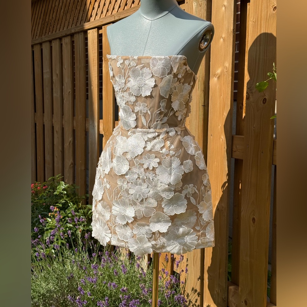 🆕 BRONX & BANCO 🧿 NWOT Jasmine Maraya White Mini Dress - Sz XS - US 2 - Picture 6 of 13